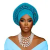 Amazon Nigeria Fiesta de Bodas Pegatina Multicapa Retorcida Industria Pesada Diamante Gorra Ajustable Gorra Africana Gorra Baotou