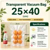 Suministro transfronterizo de bolsas transparentes de vacío de grado alimenticio, hechas de materiales nuevos, a prueba de humedad, fáciles de rasgar y con fondo plano