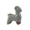 Figura de Cerámica de Oveja del Zodiaco de Jun Kiln para el Hogar, Sala de Estar, Estudio, Escritorio de Oficina, Mascota de Té Única, Juguete de Té, Regalo