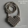 Colección Plateada Bolso de Perlas para Mujer Tendencia de Internet Bolso Pequeño Bolso Cruzado Versátil Mini Vintage Tejido a Mano Ins Perla