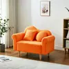 Sofá Bege para Apartamentos Pequenos, Sofá de Sala, Sofá de Tecido Moderno para Lojas de Roupas e Pousadas, Sofá Preguiçoso