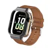 Adecuado para correa de Honor Watch 5, carcasa metálica de Honor Smartwatch 5, elegante correa lisa de cuero de microfibra