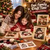 Kit de Pintura Feltro Tecido de Natal 3D Família Pai-Filho Feito à Mão Decoração 3D Sem Cola Decoração Criativa de Natal