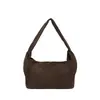 Bolso de Mano Retro de Gamuza Escarchada para Mujer 2025 Otoño Tendencia Simple Europea y Americana Bolso de Hombro Único de Gama Alta