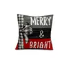 Nueva funda de almohada navideña de doble cara con diseño de Papá Noel y copo de nieve, funda de cojín decorativa navideña, al por mayor