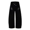 Pantalones de Chándal con Hebilla de París Estilo Retro Americano con Alas para Mujer, Nueva Moda Dopamina de Verano Diseño Holgado Casual