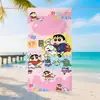 Toalha de Banho Adulto Shin-Chan Cartoon Fibra Ultra Fina, Toalha de Banho Infantil Cartoon, Toalha de Praia Portátil de Viagem, Toalha Grande