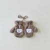 Guantes para niños Yipan de invierno estilo coreano Little Bear para bebés, niños y niñas, forrados con vellón, gruesos, cálidos y con cuello, mitones todo incluido