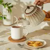 Caneca de Cerâmica com Design em Relevo para Café e Leite, Copos Empilháveis, Presente Criativo Personalizado, Xícara para Chá da Tarde, Liling Cross-Border