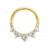 Pendientes Circulares Transfronterizos de Nuevo Estilo Europeos y Americanos, Clips para Orejas de Diamante Completo Modernos y Únicos, Exquisitos y Sencillos Regalos de Joyería