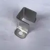 Accesorios de montaje de barandilla de acero galvanizado Soporte en forma de C Hebilla interior Conexión de poste vertical de tubo cuadrado Pieza de fijación Soporte interior instalado Tarjeta en forma de C