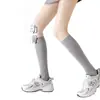 Calcetines deportivos de compresión para pantorrillas de mujer, calcetines largos de compresión para correr, fitness, saltar la cuerda, bádminton, antideslizantes, absorbentes de sudor, transpirables