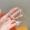 Pulseira Kuromi Infantil Sanrio Meninas Doce Fofa Desenho Animado Feita à Mão Corda de Mão Pequeno Presente Acessórios Delicados