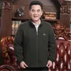 Abrigo Superior de Forro Polar para Hombres de Mediana Edad y Mayores Cárdigan Suéter de Doble Cara de Forro Polar Holgado Talla Grande Ropa de Trabajo de Forro Polar para Protección Laboral