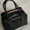 Diseño de Nicho Nuevo Color Block Negro Rosa Bolso Cuadrado Pequeño Bolso de Mano Bowling Bolso Pequeño Bolso Boston Bolso de Viaje Diario para Mujer