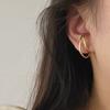 Pendientes de metal liso europeo y americano con gancho para la oreja sin orificio para la oreja, clip para la oreja, pendientes de personalidad de gran sentido a la moda para mujer, joyería