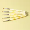 Pintura de uñas de doble propósito para música, herramienta profesional de arte de uñas, cabeza redonda, bolígrafo de taladro para terapia de luz, bolígrafo de pintura de color, bolígrafo para uñas