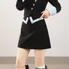 Conjunto de Duas Peças para Mulheres: Camisa Listrada Color-Block para o Trabalho e Blazer Elegante - Nova Cor Outono 2025