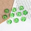 Cuentas de vidrio de trébol de cuatro hojas de colores con acabado horneado, cuentas sueltas de trébol de la suerte, joyería hecha a mano para DIY, cadena para teléfono y accesorios de cuentas