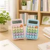 Calculadora de silicone estilo dopamina para estudantes e uso no escritório, portátil, alto valor estético, calculadora com botões mecânicos