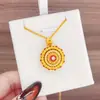 Nova Joia Banhada a Ouro Estilo Chinês, Estilo Vintage, Colar Bússola Flor Deslumbrante e Elegante para Mulheres, Corrente de Suéter de Luxo Leve de Nicho