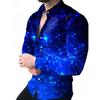 Camisa Masculina Europeia e Americana Primavera Nova Tigre Exportação Transfronteiriça Estampa Digital 3D Manga Longa Camisa Juvenil para Homens