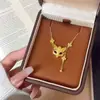 Collar de Zorro Estilo Chino Misterio Oriental Borla de Hada Máscara de Zorro Colgante Cadena Nueva de Gama Alta