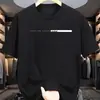 Camiseta Casual de Manga Corta para Hombre "Mirando al Futuro" 180g con Estampado de Patrones, Transfronteriza, Verano, Envío