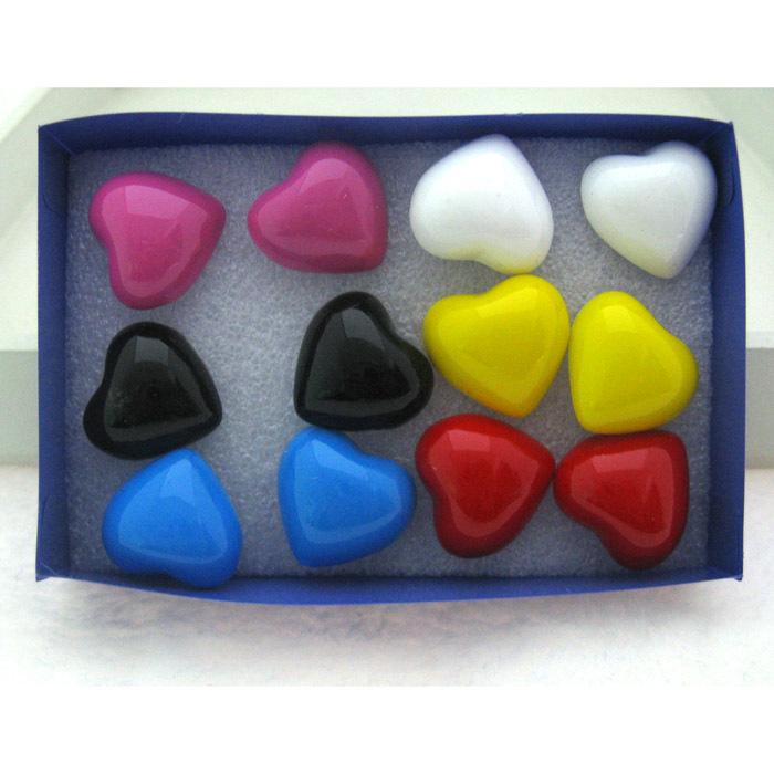 大号心形厚耳钉 批发耳钉 现货耳饰