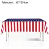 Amazon Mantel de Mesa Temático del Día de la Independencia Americana Azul Decoración Desechable Pe Fiesta Mantel de Plástico para Mesa