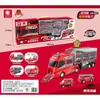 Camión de Bomberos de Juguete para Almacenamiento, Vehículo de Rescate para Niños Pequeños, Camión Contenedor Grande de Simulación, Vehículo de Almacenamiento con Sonido y Luz