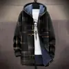 Chaqueta de Invierno con Estampado Digital 3D de Marca Independiente 2025 Cárdigan Estampado Sudadera con Capucha para Hombre Forro de Felpa Engrosado Abrigo de Algodón Juvenil