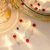 Collar de Acero de Titanio con Piedra Natural Colorida de Trébol de Cuatro Hojas Estilo Ins Europeo y Americano para Mujer, Juego de Cadena Hecho a Mano Dopamina de Nicho de Lujo Ligero