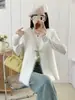 Colete Tricotado Cardigan com Decote V de Veludo Imitação de Visom para Mulheres Outono e Inverno 2025 Novo Suave Aderente Sem Mangas Camisa Colete Camada Tendência