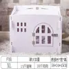 Casa de Gato de Madera Personalizada, Adecuada para Todas las Estaciones, Casa de Gato Cerrada de Madera Maciza con Puerta, Jaula para Gatos, Casa para Perros