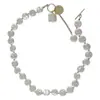 Collar de Perlas Irregulares Estilo Coreano y Japonés de Lujo Ligero para Mujer, Cadena para Clavícula de Diseño de Nicho de Moda de Verano, Cadena de Cuello Versátil de Aleación