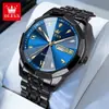 Fabricantes de relojes de la marca Oli, venta al por mayor, explosiones transfronterizas, negocios, doble calendario, reloj de cuarzo, reloj impermeable para hombres.
