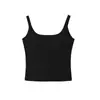 1402 Chaleco de Verano para Mujer con Almohadilla en el Pecho Top Base sin Mangas Sujetador Prenda Interior de una Pieza Ombligo Cuello Cuadrado Espalda Hermosa Colgante