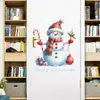 Pegatinas Navideñas para Puerta de Amazon Transfronterizas Pegatinas de Papá Noel Autoadhesivas Decoración Festiva Diseño de Ambiente Pegatinas de Pared