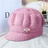 Chapéu de Lã Tricotado Fashionável Versátil Quente de Inverno para Pessoas de Meia-Idade e Idosos, Chapéu de Lã Quente para Mãe com Forro de Fleece, Chapéu à Prova de Frio para Ciclismo