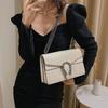 Bolsa Quadrada Pequena de Alta Qualidade Sense Grande Capacidade Fivela Magnética Retro Europeia e Americana Bolsa Feminina Simples Corrente Bolsa de Ombro Transversal