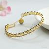 Pulseira de Contas Redondas Água Clara de Jade Hetian Natural Guan Yu Pulseira com Inlay de Jade Atacado Dropshipping S3121608