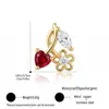 Aretes de acero de titanio con bola retorcida estilo coreano y mariposa micro pavimentada con circonita, multicolor, puño de oreja de nudo de mariposa, broquel para lóbulo