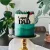 Copyright Transfronterizo estilo ins Decoración de Pastel para el Día del Padre Tarjeta de Pastel Acrílica para el Día del Padre Superman Papá Plug-in