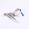 Panel trasero USB de doble puerto para caja de computadora de escritorio, Cable de expansión de placa base de doble puerto USB 2.0 para ranura PCI