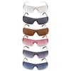 Nuevas gafas de sol de moda de metal con montura grande para hombres y mujeres, fotografía personalizada, estilo europeo y americano sin montura integrado, en stock