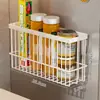 Estante Magnético de Almacenamiento para Refrigerador Montado en la Pared Lateral Portarrollos de Film Transparente Organizador de Condimentos de Cocina sin Perforaciones Estante de Almacenamiento