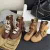 Botas de Entrenamiento Martin Retro Alemanas Casuales Deportivas Tobilleras Chuyuji Otoño Nuevo Punta Redonda Media Caña Botas Vaqueras para Mujer