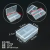 Caja de Plástico Transparente PP4 con 4 Compartimentos Caja para Ferretería Piezas Pequeñas Caja de Exhibición de Muestras Caja de Almacenamiento para Juguetes Accesorios de Pesca Caja para Joyería
