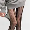Elegantes Medias de Red con Patrón de Diamantes Grandes y Diseño Hueco, Alta Elasticidad, Rayas Verticales, Estilo Jk, Antideslizantes, Medias Sexy para Mujer Estilo Miu